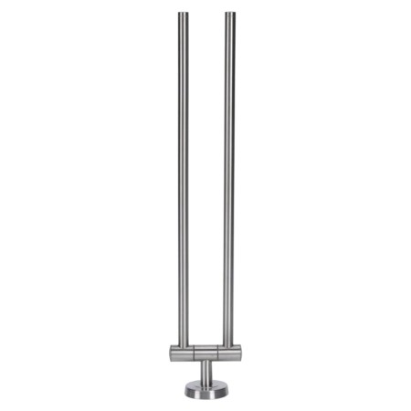 Bathroom Solutions Double stainless steel towel rack 50 cm by Bathroom Solutions, Towel racks - Ref: Foro24-442471, Price: 23...