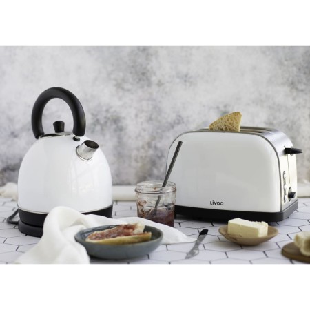 Livoo Vintage Breakfast Set Stainless Steel White by Livoo, Toasters - Ref: Foro24-443485, Price: 92,44 €, Discount: %