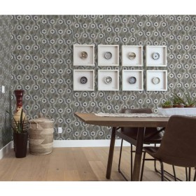 DUTCH WALLCOVERINGS Silver and Brown Galactic Wallpaper by DUTCH WALLCOVERINGS, Painted paper - Ref: Foro24-442594, Price: 29...