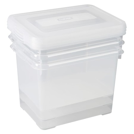 Curver Juego de cajas de almacenamiento Handy transparente 3x20L de Curver, Cestas para almacenaje - Ref: Foro24-443852, Prec...