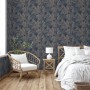 DUTCH WALLCOVERINGS Silver and Blue Joelle Wallpaper by DUTCH WALLCOVERINGS, Painted paper - Ref: Foro24-442583, Price: 29,10...