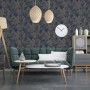 DUTCH WALLCOVERINGS Silver and Blue Joelle Wallpaper by DUTCH WALLCOVERINGS, Painted paper - Ref: Foro24-442583, Price: 31,99...