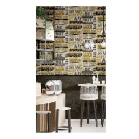 Noordwand Friends&Coffee Words and Letters wallpaper metal and black by Noordwand, Painted paper - Ref: Foro24-444836, Price:...