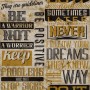 Noordwand Tapete Friends&Coffee Words and Letters Metall und Schwarz von Noordwand, Bemaltes Papier - Ref: Foro24-444836, Pre...