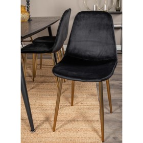 Venture Home Dining chairs 2 pcs Black velvet and brass by Venture Home, dining chairs - Ref: Foro24-444705, Price: 144,99 €,...