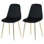 Venture Home Dining chairs 2 pcs Black velvet and brass by Venture Home, dining chairs - Ref: Foro24-444705, Price: 137,24 €,...