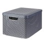 Curver Storage box with lid Style L metallic silver 30 l by Curver, Storage baskets - Ref: Foro24-443863, Price: 40,06 €, Dis...