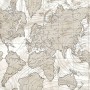 Noordwand Friends&Coffee The World Map metallic and beige wallpaper by Noordwand, Painted paper - Ref: Foro24-444864, Price: ...