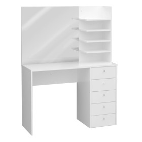 FMD Dressing table with white mirror 105x39.9x140.5 cm by FMD, Bedroom Dressers - Ref: Foro24-444225, Price: 273,91 €, Discou...