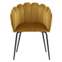 Venture Home Limhamn Black and Yellow Velvet Dining Chair