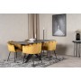 Venture Home Limhamn Black and Yellow Velvet Dining Chair