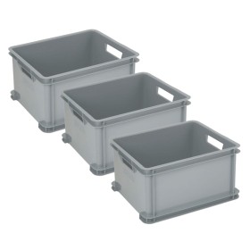 Curver Unibox Aufbewahrungsbox Silber 3x30 L von Curver, Aufbewahrungskörbe - Ref: Foro24-442063, Preis: 70,00 €, Rabatt: %