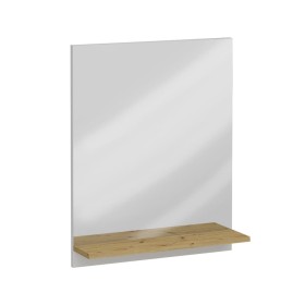 FMD Wall mirror with handmade oak shelf 54.5x13.5x67.5 cm by FMD, Mirrors - Ref: Foro24-444220, Price: 85,99 €, Discount: %