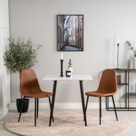 Venture Home Dining Chairs 2 pcs Polar Leather Look Brown Black by Venture Home, dining chairs - Ref: Foro24-444707, Price: 1...