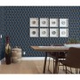 DUTCH WALLCOVERINGS Geometrische blaue und goldene Tapete von DUTCH WALLCOVERINGS, Bemaltes Papier - Ref: Foro24-442592, Prei...