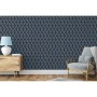 DUTCH WALLCOVERINGS Geometrische blaue und goldene Tapete von DUTCH WALLCOVERINGS, Bemaltes Papier - Ref: Foro24-442592, Prei...