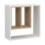 FMD Wall shelf with 3 open compartments 58.3x24.4x58.6cm