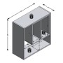 FMD Estantería de pared con 3 compartimentos abiertos 58,3x24,4x58,6cm de FMD, Estantes y estanterías - Ref: Foro24-444226, P...