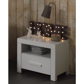 Vipack Erik bedside table with drawer white wood by Vipack, Nightstands - Ref: Foro24-442705, Price: 100,03 €, Discount: %