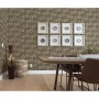 DUTCH WALLCOVERINGS Brown and White Galactic Wallpaper