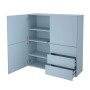 FMD Wardrobe with 3 drawers and 3 doors blue 99x31.5x101.2 cm by FMD, Drawers - Ref: Foro24-444218, Price: 258,99 €, Discount: %