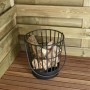 ProGarden Firewood Bucket with Black Metal Handle by ProGarden, Firewood bags and holders - Ref: Foro24-443152, Price: 46,99 ...