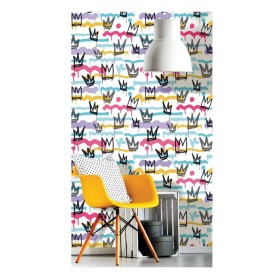 Noordwand Wallpaper Friends&Coffee Sith Graffity and Crowns b/w by Noordwand, Painted paper - Ref: Foro24-444846, Price: 38,9...