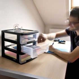 Curver Babel black and transparent desk drawer A4 3x5 L by Curver, Desk organizers - Ref: Foro24-443814, Price: 59,99 €, Disc...