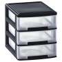 Curver Babel black and transparent desk drawer A4 3x5 L