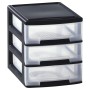 Curver Babel schwarze und transparente Schreibtischschublade A4 3x5 L von Curver, Schreibtischorganisatoren - Ref: Foro24-443...