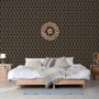 DUTCH WALLCOVERINGS Geometrische Tapete in Schwarz und Gold von DUTCH WALLCOVERINGS, Bemaltes Papier - Ref: Foro24-442591, Pr...