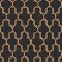 DUTCH WALLCOVERINGS Geometrische Tapete in Schwarz und Gold von DUTCH WALLCOVERINGS, Bemaltes Papier - Ref: Foro24-442591, Pr...