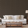 DUTCH WALLCOVERINGS Geometrische Tapete in Schwarz und Gold von DUTCH WALLCOVERINGS, Bemaltes Papier - Ref: Foro24-442591, Pr...