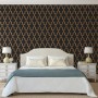 DUTCH WALLCOVERINGS Geometrische Tapete in Schwarz und Gold von DUTCH WALLCOVERINGS, Bemaltes Papier - Ref: Foro24-442591, Pr...