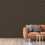 DUTCH WALLCOVERINGS Geometrische Tapete in Schwarz und Gold von DUTCH WALLCOVERINGS, Bemaltes Papier - Ref: Foro24-442591, Pr...