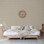 DUTCH WALLCOVERINGS Gold and Green Geometric Wallpaper