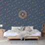 DUTCH WALLCOVERINGS Papel pintado Flower azul oscuro y bronce de DUTCH WALLCOVERINGS, Papel pintado - Ref: Foro24-442588, Pre...