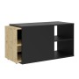 FMD TV cabinet with 2 open compartments black and oak by FMD, TV Furniture - Ref: Foro24-444232, Price: 152,99 €, Discount: %