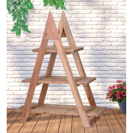 H&S Collection Plant shelf 3 levels wood 48x32x79 cm by H&S Collection, Pot stands - Ref: Foro24-443169, Price: 48,99 €, Disc...