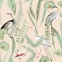 DUTCH WALLCOVERINGS Cream and Mint Flamingo Wallpaper