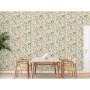 DUTCH WALLCOVERINGS Cream and Mint Flamingo Wallpaper