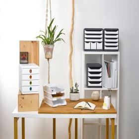 Exacompta Desk drawer set with 4 white drawers by Exacompta, Desk organizers - Ref: Foro24-444595, Price: 66,99 €, Discount: %