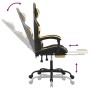 Silla gaming con reposapiés cuero sintético negro dorado de vidaXL, Sillones para videojuegos - Ref: Foro24-3143856, Precio: ...