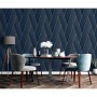 DUTCH WALLCOVERINGS Blue and Gold Geometric Wallpaper by DUTCH WALLCOVERINGS, Painted paper - Ref: Foro24-442574, Price: 37,8...