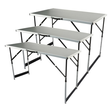 Brüder Mannesmann Multipurpose folding table set 3 pieces aluminum by Brüder Mannesmann, Work tables - Ref: Foro24-443677, Pr...