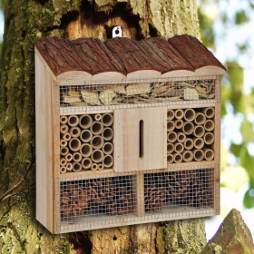 HI Insektenhaus Naturholz 30x9,5x30 cm von HI, Käfige für Vögel und Tiere - Ref: Foro24-446198, Preis: 32,83 €, Rabatt: %