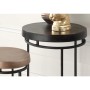 Rousseau Side Table Set 2 Pieces Cameo Black and Gold Metal