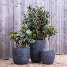 Capi Waste Rib Planter Gray 43x41 cm by Capi, Pots and planters - Ref: Foro24-442100, Price: 89,54 €, Discount: %