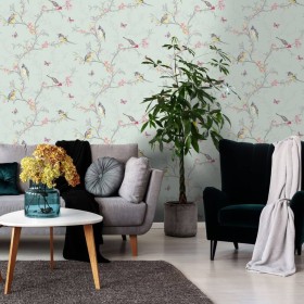 DUTCH WALLCOVERINGS Mint green Phoebe wallpaper by DUTCH WALLCOVERINGS, Painted paper - Ref: Foro24-442561, Price: 33,99 €, D...