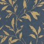 DUTCH WALLCOVERINGS Tapete mit blauen und goldenen Blättern von DUTCH WALLCOVERINGS, Bemaltes Papier - Ref: Foro24-442597, Pr...